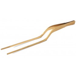 Pinzas Garnish Curvas Luxury 20cm Dorada