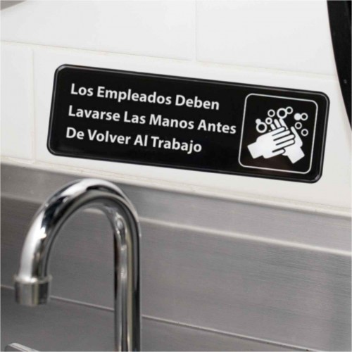 Señalización Bar: Empleados Lavar Manos